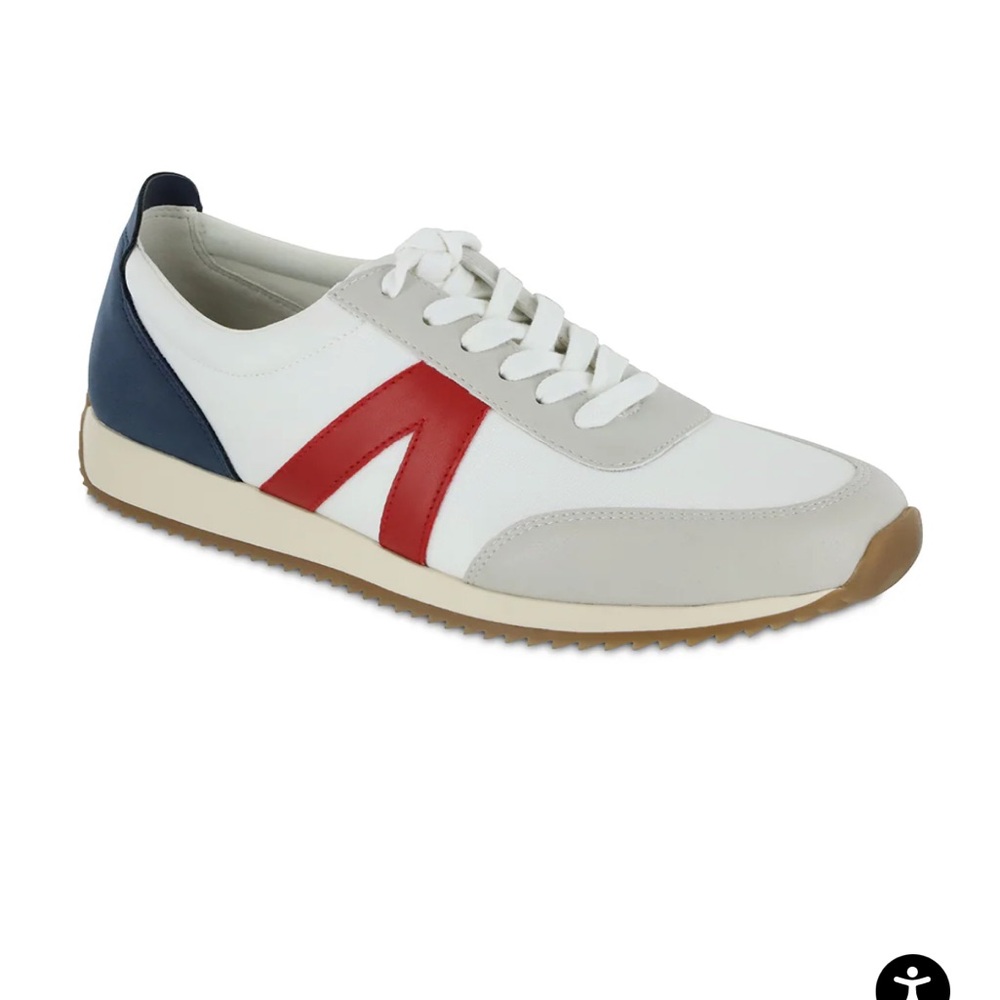 White, Red, and Blue Sneakers